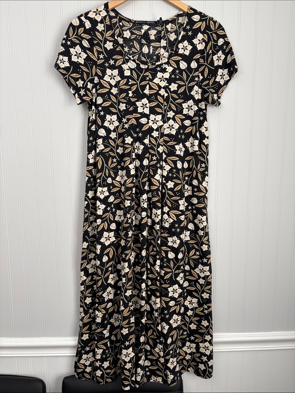 Gudrun Sjodan Short Sleeve Floral Midi Dress Women Size XS